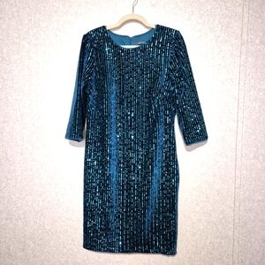 Julia Jordan Emerald Green Embellished Cocktail Dress..SIZE:10